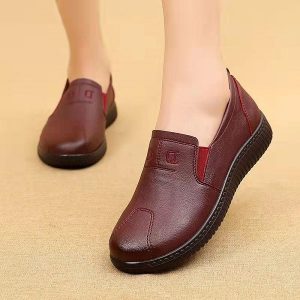 Mocassins Largos Antiderrapantes Sapatos Casuais para Mulher