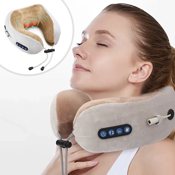 travesseiro de massagem para pescoço, travesseiro de massagem para viagem, massageador de pescoço com espuma viscoelástica, massageador de pescoço em forma de U
