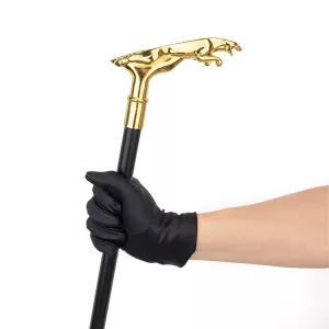 Bengala Decorativa com Cabeça de Leopardo