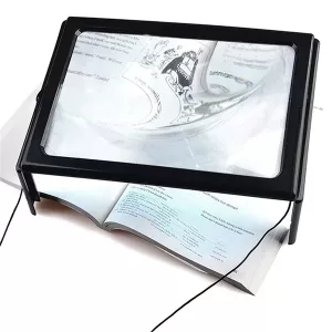 Lupa de Página para Leitura com Luz LED