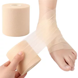 bandagem, pré tape, pre wrap, espuma, bandagem de espuma, fita, fita adesiva, fita esportiva, underwrap