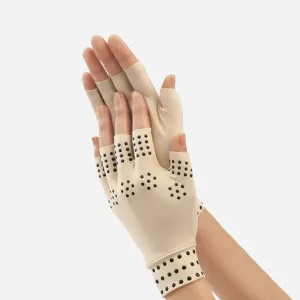 luvas de compressão, luvas para artrite, terapia magnética, luvas magnéticas, luvas de compressão sem dedos