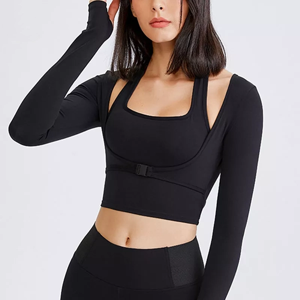 Top crop, camiseta de manga longa, top esportivo, top feminino, camiseta de ginástica, camiseta esportiva feminina, camiseta de ginástica