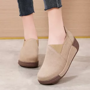 mocassins para mulher, mocassins, sapatos de plataforma, mocassins de plataforma, sapatos slip on, sapatos de couro de camurça