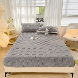 lençol adaptado, lençol de cama, veludo adaptado