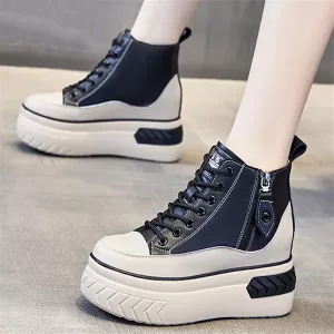 botas plataforma, botas de couro, botas de couro genuíno, sapatos femininos