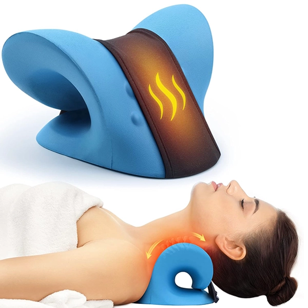 esticador de pescoço, esticador de pescoço aquecido, dispositivo de tração do pescoço, dispositivo de tração cervical