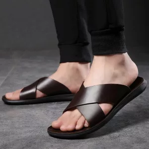 sandálias para homem, sandálias de verão, sandálias de couro, sandálias slip on, chinelos para homem, chinelos de verão, sandálias cruzadas