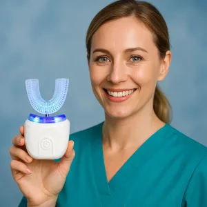 Escova de Dentes Elétrica Sônica em Forma de U