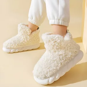 Botas Pantufa de Casa em Pelúcia Quente