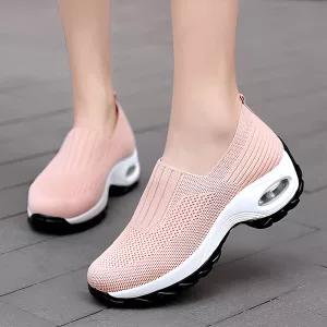 Tênis Ortopédicos Femininos Slip-On em Malha