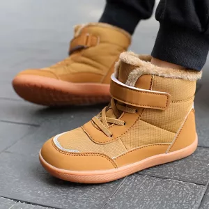 Botas descalças infantis para inverno com ajuste largo