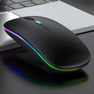 Mouse Bluetooth Sem Fio com Luz RGB