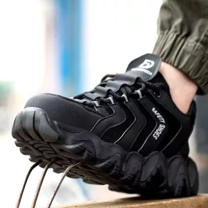 Tênis com Biqueira de Aço Sapatos de Trabalho Indestrutíveis
