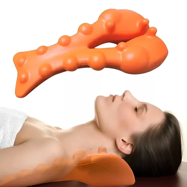 cervical traction device, trigger point massager, pressure point massager, neck relief device, neck stretcher