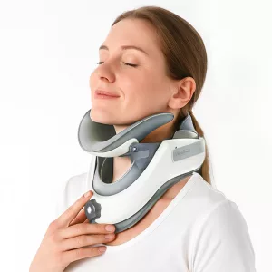 Colar Cervical de Tração Ajustável para Estiramento do Pescoço