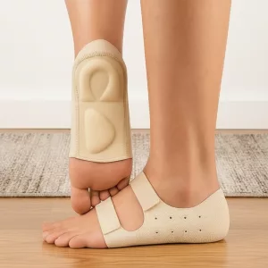 1 Par de Protetores de Calcanhar Almofadados para Fascite Plantar