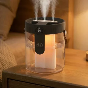 Umidificador de Ar Recarregável Grande com Luz Noturna
