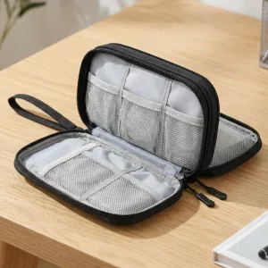 Bolsa de Armazenamento à Prova d'Água para Viagem Organizador Compacto de Cabos
