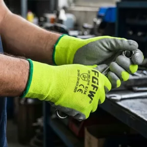 10 pares de luvas de trabalho revestidas