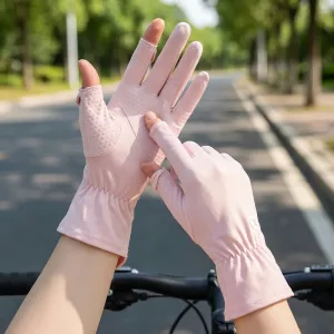 Luvas externas UV com dedos dobráveis