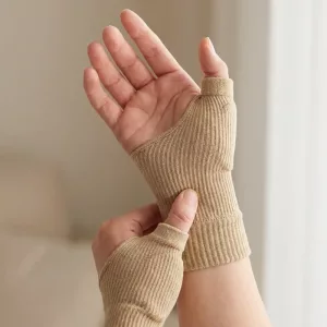 1 par de luvas de compressão em silicone com suporte para pulso para artrite